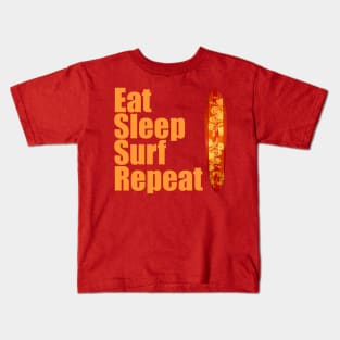 Eat Sleep Surf Repeat Kids T-Shirt